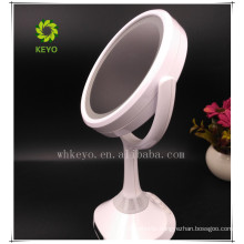 Double sides and plastic led makeup lighted makeup mirror magnifying makeup mirror with led lights bluetooth speaker